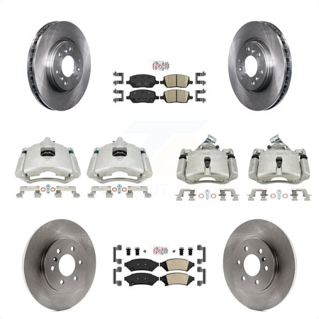 Front Rear Disc Brake Caliper Rotors And Ceramic Pads Kit (10Pc) For Chevrolet Uplander Pontiac Montana Buick Terraza Saturn Relay KC8-102721N by Transit Auto