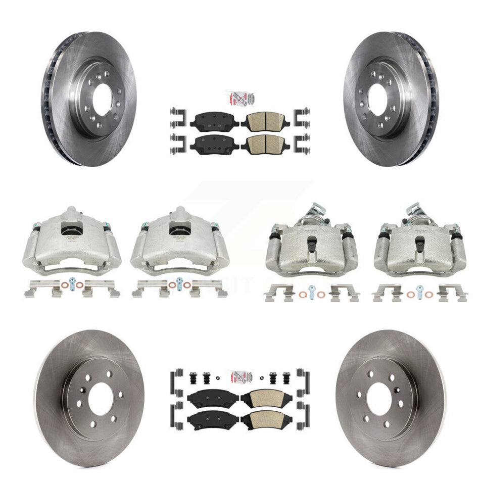 Front Rear Disc Brake Caliper Rotors And Ceramic Pads Kit (10Pc) For Chevrolet Uplander Pontiac Montana Buick Terraza Saturn Relay KC8-102721N