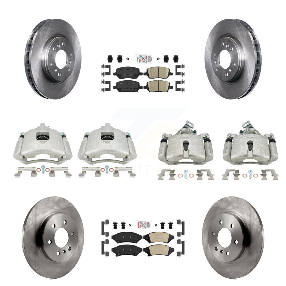 Front Rear Disc Brake Caliper Rotors And Ceramic Pads Kit (10Pc) For Chevrolet Uplander Buick Terraza Pontiac Montana Saturn Relay KC8-102723N by Transit Auto