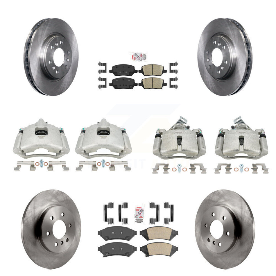 Front Rear Disc Brake Caliper Rotors And Ceramic Pads Kit (10Pc) For Chevrolet Uplander Buick Terraza Pontiac Montana Saturn Relay KC8-102726N