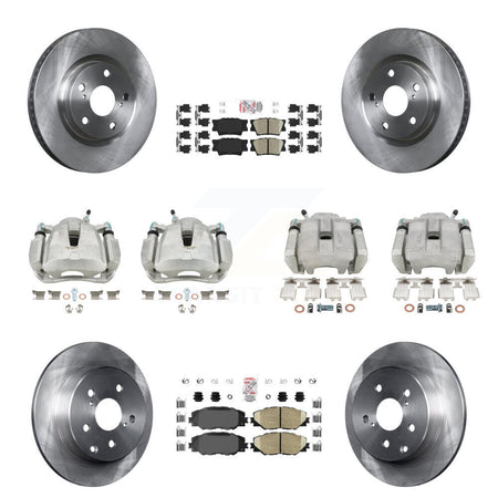 Front Rear Disc Brake Caliper Rotors And Ceramic Pads Kit (10Pc) For Toyota RAV4 KC8-102729N