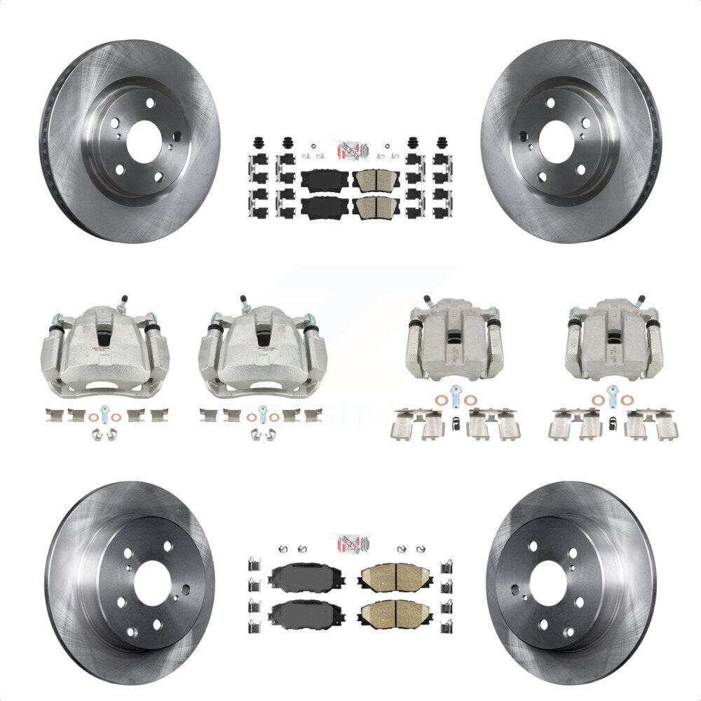 Front Rear Disc Brake Caliper Rotors And Ceramic Pads Kit (10Pc) For Toyota RAV4 KC8-102732N by Transit Auto