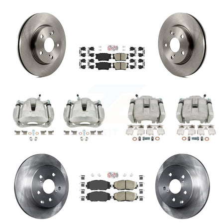 Front Rear Disc Brake Caliper Rotors And Ceramic Pads Kit (10Pc) For Toyota RAV4 LE KC8-102738N
