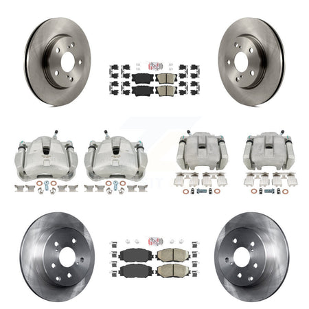 Front Rear Disc Brake Caliper Rotors And Ceramic Pads Kit (10Pc) For Toyota RAV4 LE KC8-102742N
