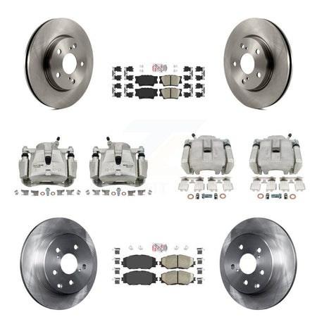 Front Rear Disc Brake Caliper Rotors Ceramic Pad Kit (10Pc) For 2013-2018 Toyota RAV4 LE KC8-102746N
