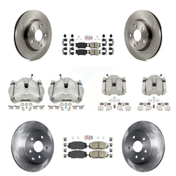 Front Rear Disc Brake Caliper Rotors And Ceramic Pads Kit (10Pc) For Toyota RAV4 Without 3rd Row Seating KC8-102756N