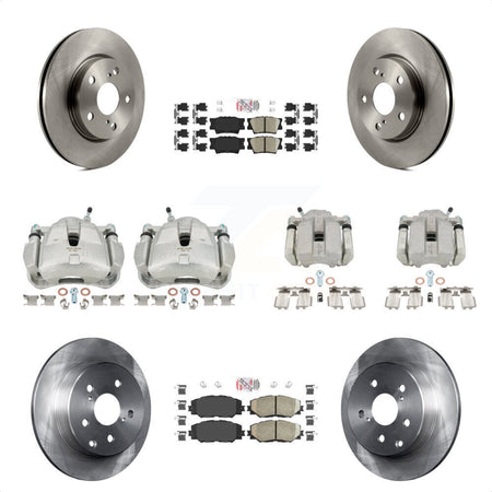 Front Rear Disc Brake Caliper Rotors And Ceramic Pads Kit (10Pc) For Toyota RAV4 Without 3rd Row Seating KC8-102758N by Transit Auto