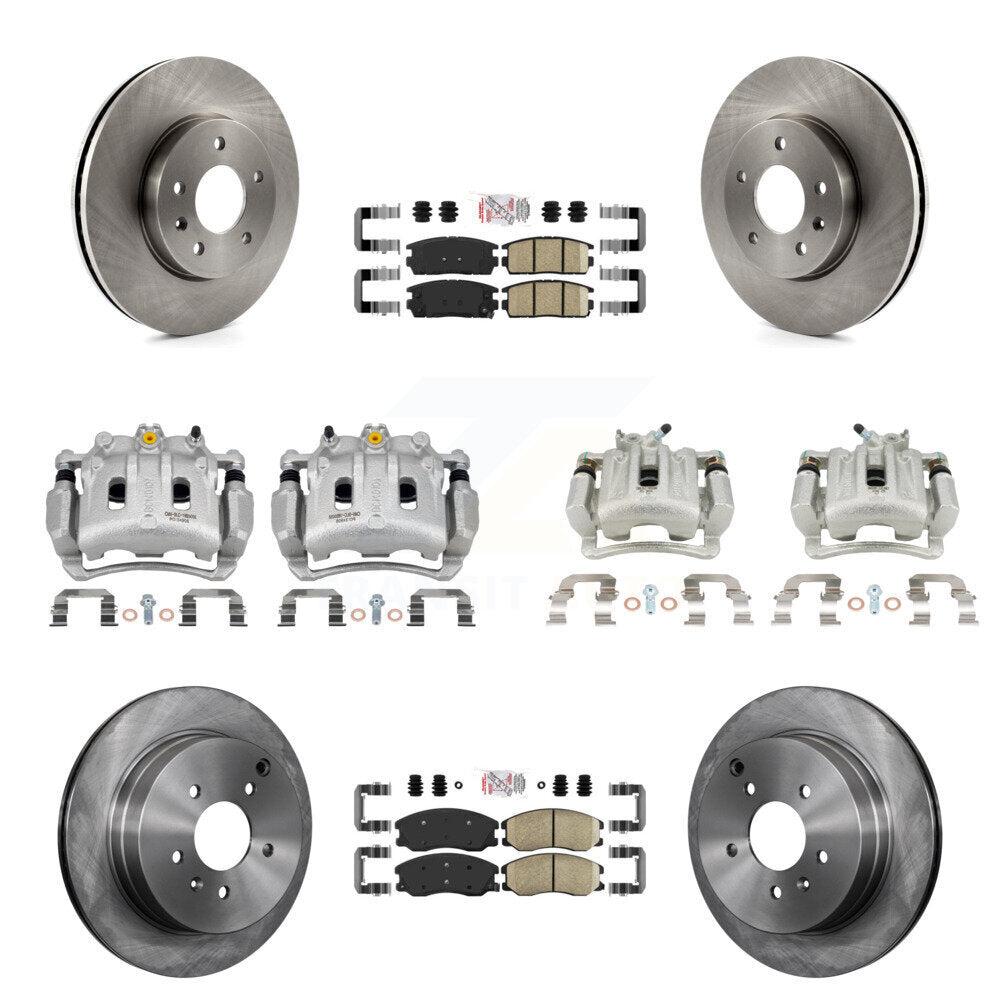 Front Rear Brake Caliper Rotors Ceramic Pad Kit (10Pc) For Chevrolet Equinox Pontiac Vue KC8-102760N