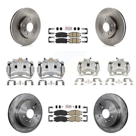 Front Rear Brake Caliper Rotors Ceramic Pad Kit (10Pc) For Chevrolet Equinox Pontiac Vue KC8-102760N