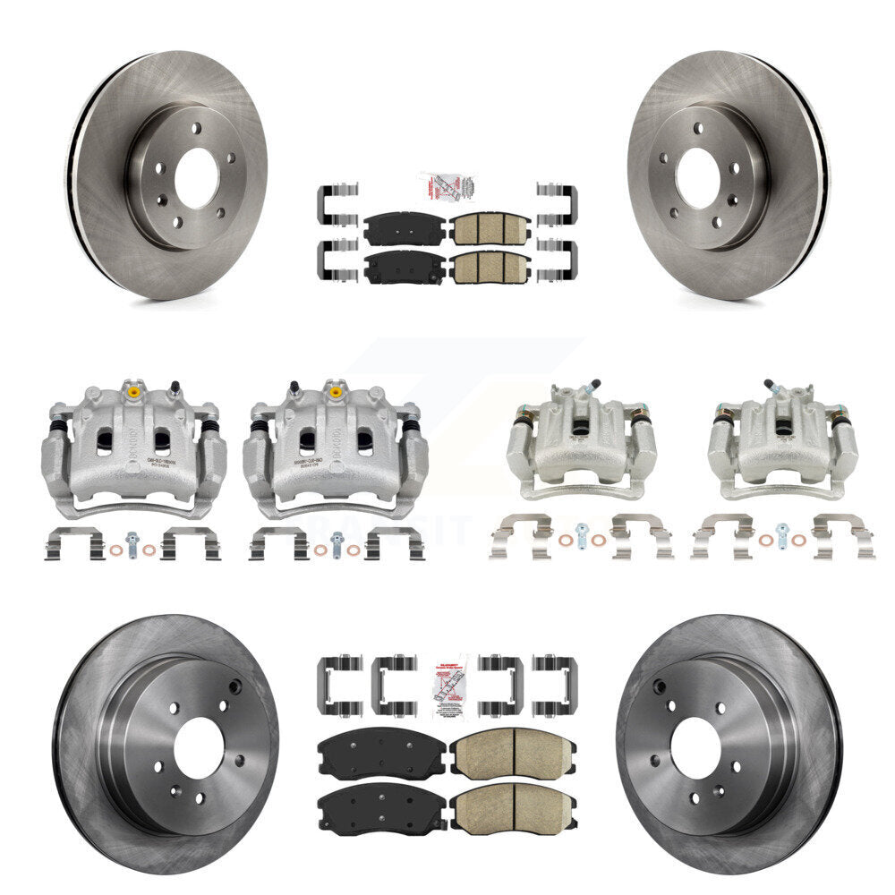 Front Rear Brake Caliper Rotors Ceramic Pad Kit (10Pc) For Chevrolet Equinox Pontiac Vue KC8-102761N