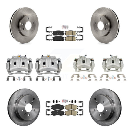 Front Rear Brake Caliper Rotors Ceramic Pad Kit (10Pc) For Chevrolet Equinox Pontiac Vue KC8-102762N
