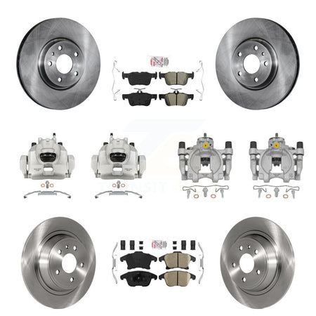 Front Rear Brake Caliper Rotors & Ameribrakes Pad Kit (10Pc) For Ford Fusion Lincoln MKZ KC8-102772N