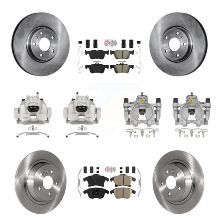 Front Rear Brake Caliper Rotors & Ameribrakes Pad Kit (10Pc) For Ford Fusion Lincoln MKZ KC8-102774N