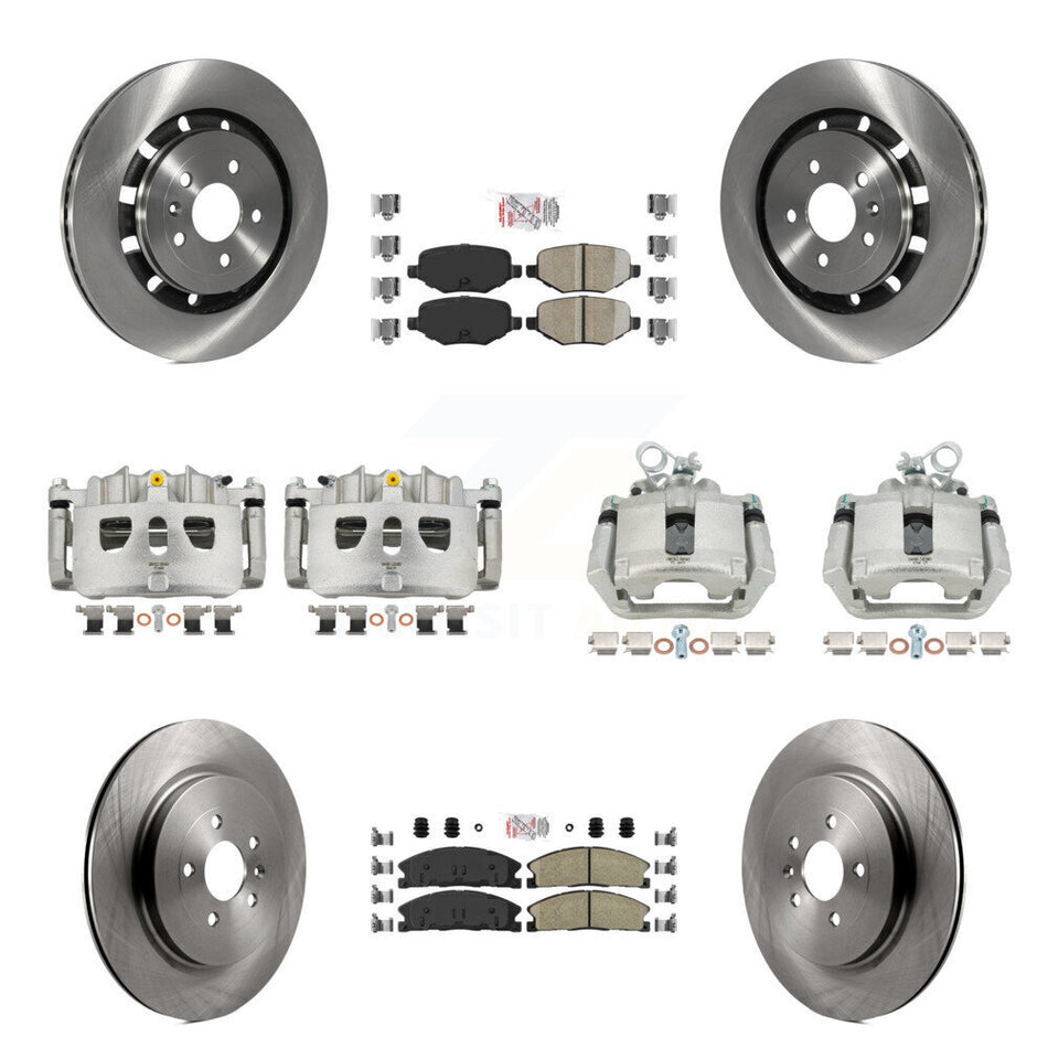 Front Rear Brake Caliper Rotor & Ceramic Pad Kit (10Pc) For Ford Explorer Police Utility KC8-102796N