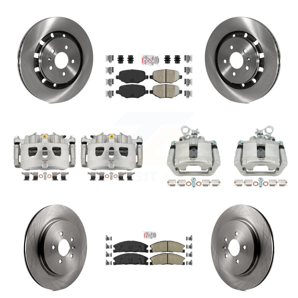 Front Rear Brake Caliper Rotor & Ceramic Pad Kit (10Pc) For Ford Explorer Police Utility KC8-102798N