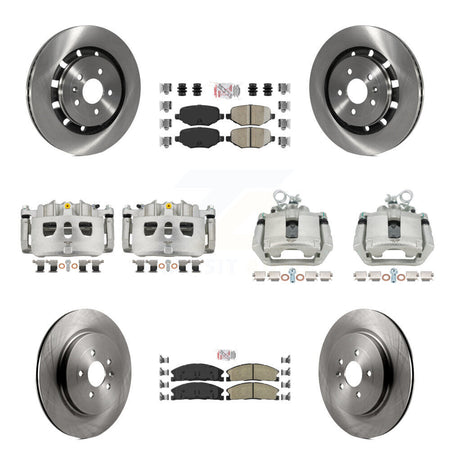 Front Rear Brake Caliper Rotor & Ceramic Pad Kit (10Pc) For Ford Explorer Police Utility KC8-102798N
