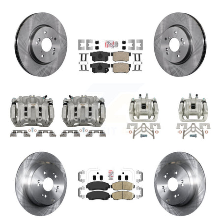 Front Rear Disc Brake Caliper Rotors And Ceramic Pads Kit (10Pc) For Acura RDX KC8-102819N
