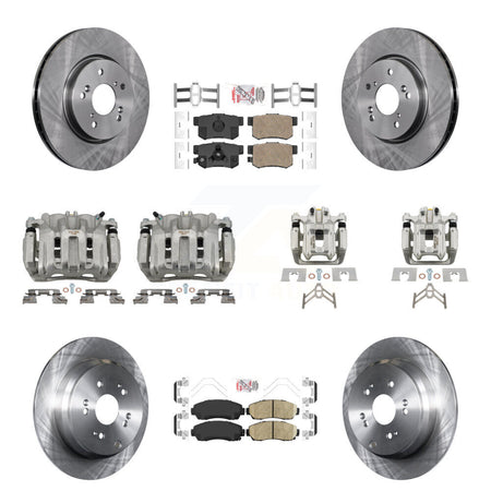 Front Rear Disc Brake Caliper Rotors And Ceramic Pads Kit (10Pc) For Honda CR-V KC8-102828N