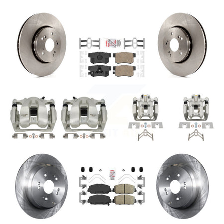 Front Rear Disc Brake Caliper Rotors And Ceramic Pads Kit (10Pc) For 2016-2018 Acura RDX KC8-102832N