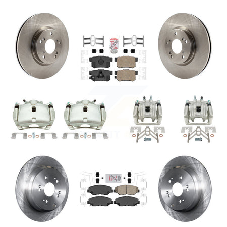 Front Rear Disc Brake Caliper Rotors And Ceramic Pad Kit (10Pc) For 2005-2006 Honda CR-V KC8-102838N