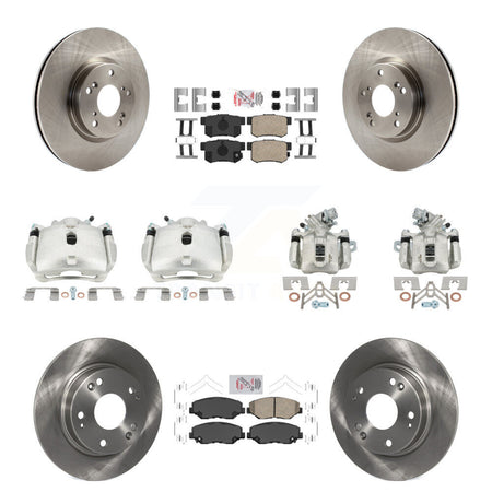 Front Rear Disc Brake Caliper Rotor And Ceramic Pad Kit (10Pc) For Honda Civic Acura ILX KC8-102839N
