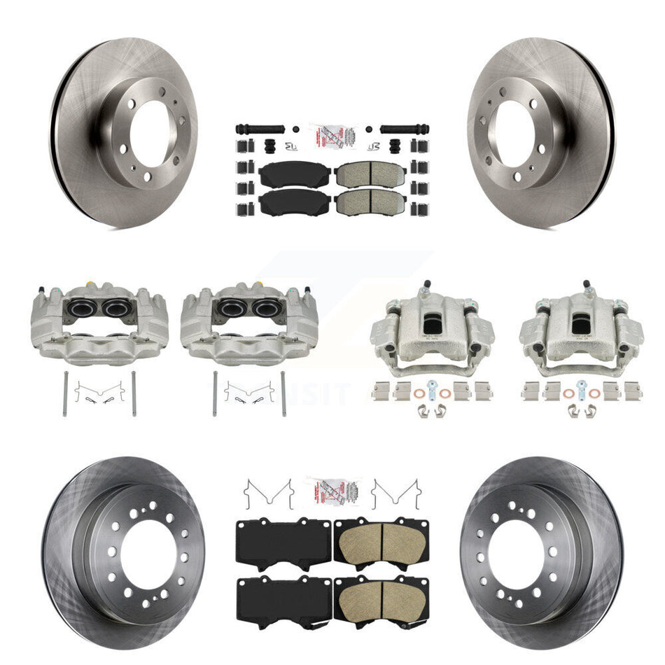 Front Rear Disc Brake Caliper Rotor And Ameribrakes Pad Kit (10Pc) For Toyota FJ Cruiser KC8-102876N