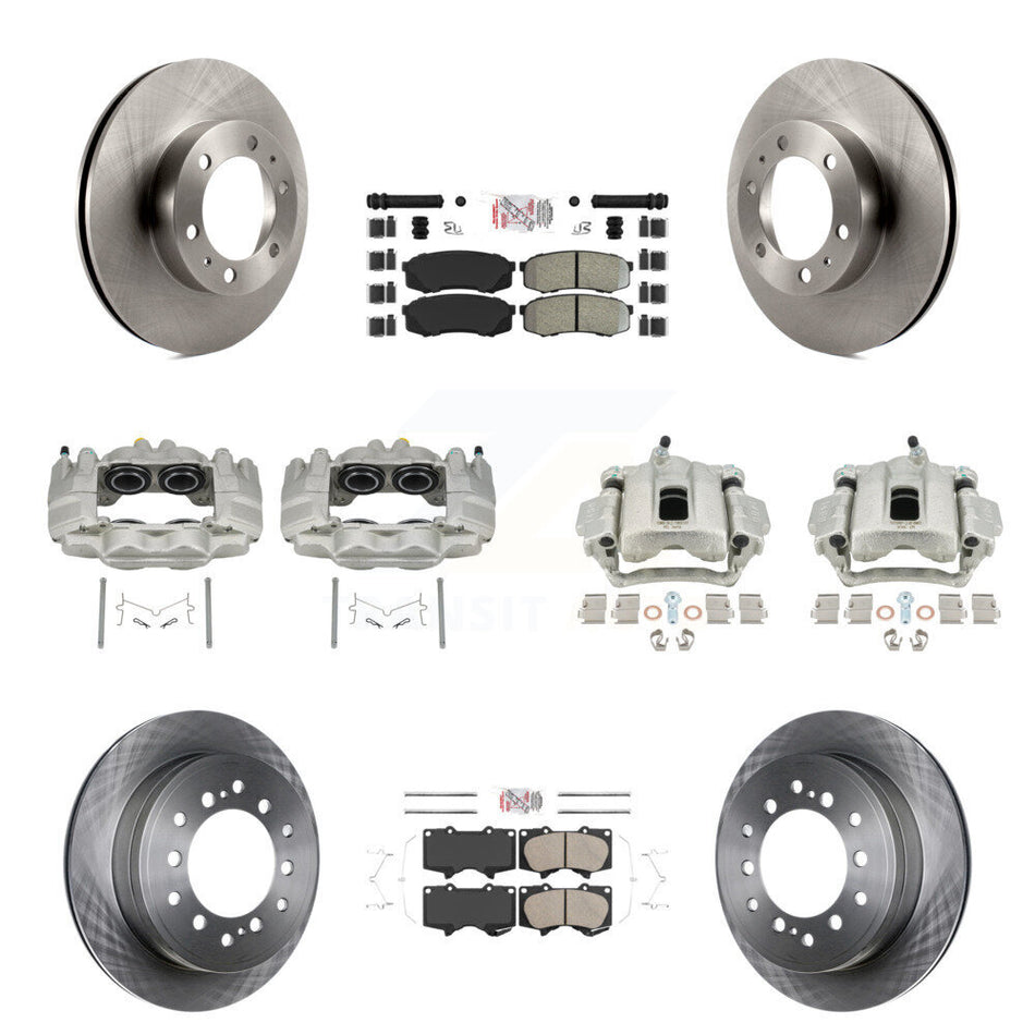 Front Rear Disc Brake Caliper Rotor And Ameribrakes Pad Kit (10Pc) For Toyota FJ Cruiser KC8-102877N