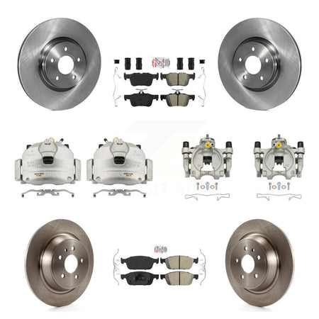 Front Rear Brake Caliper Rotors & Ameribrakes Pad Kit (10Pc) For Ford Escape Lincoln MKC KC8-102886N