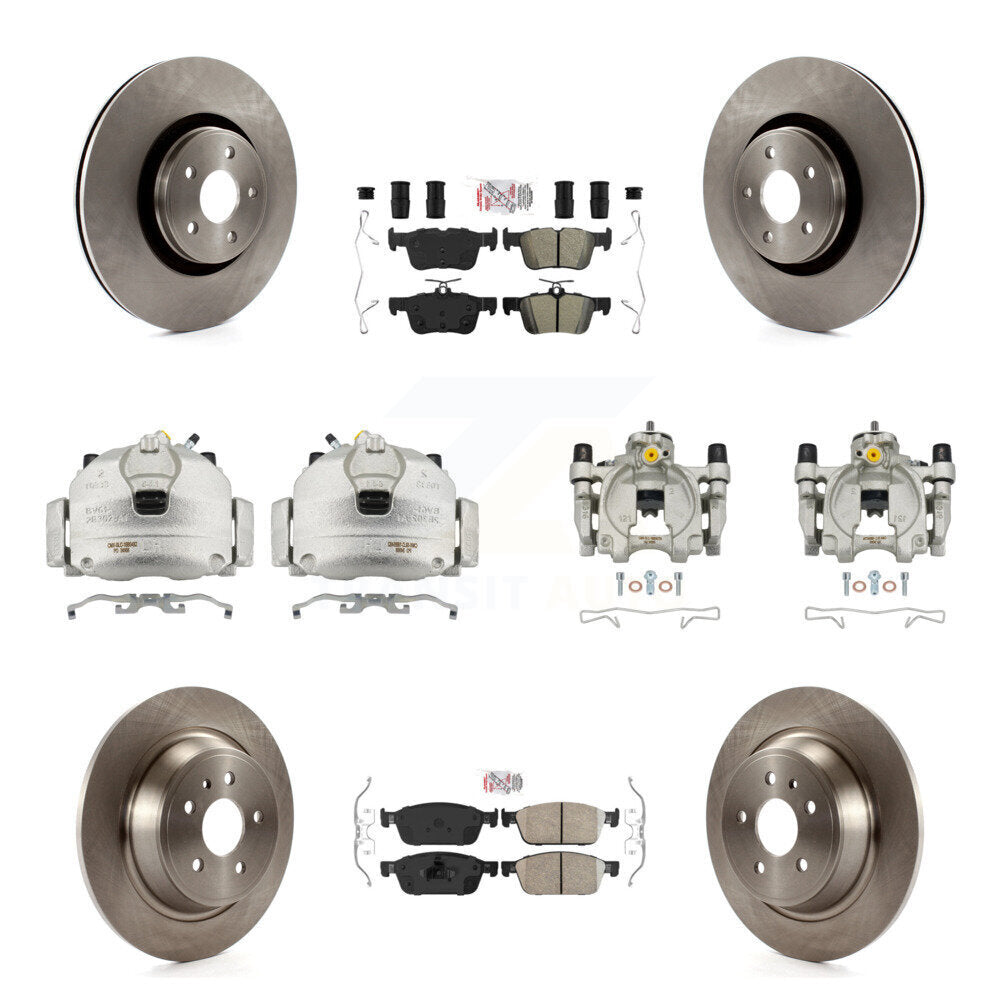 Front Rear Disc Brake Caliper Rotors And Ameribrakes Pads Kit (10Pc) For Lincoln MKC KC8-102891N