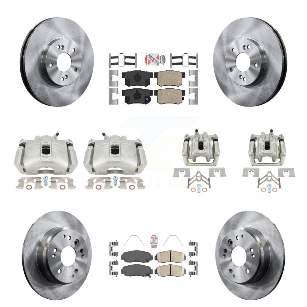 Front Rear Disc Brake Caliper Rotors And Ceramic Pads Kit (10Pc) For Acura TL KC8-102911N by Transit Auto