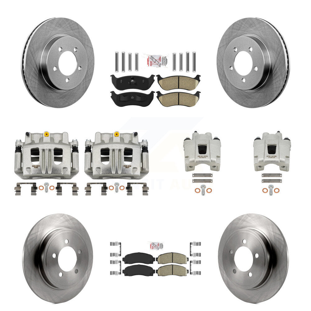 Front Rear Disc Brake Caliper Rotor And Ceramic Pad Kit (10Pc) For Ford Explorer Mercury KC8-102916N