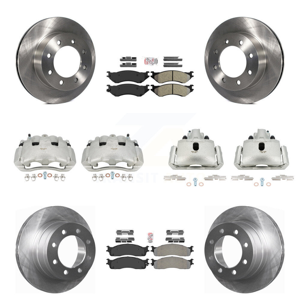 Front Rear Disc Brake Caliper Rotors And Semi-Metallic Pad Kit (10Pc) For Dodge Ram 1500 KC8-102928N
