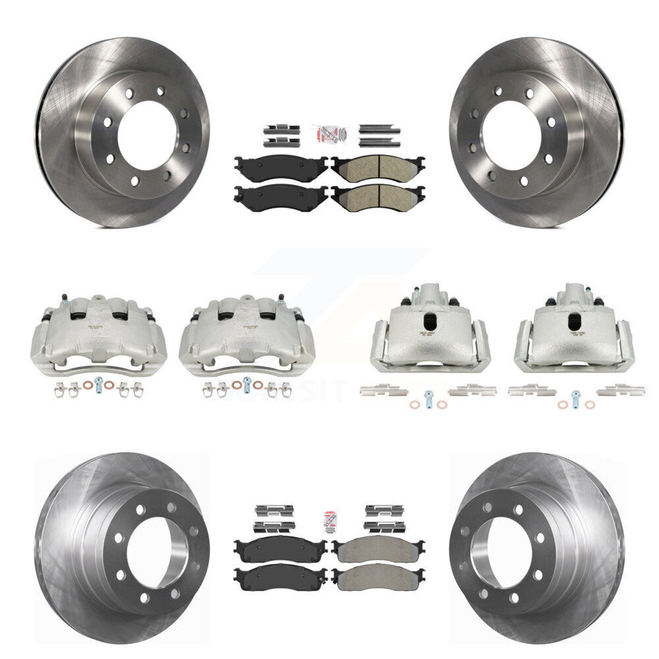 Front Rear Disc Brake Caliper Rotors And Semi-Metallic Pad Kit (10Pc) For Dodge Ram 1500 KC8-102928N