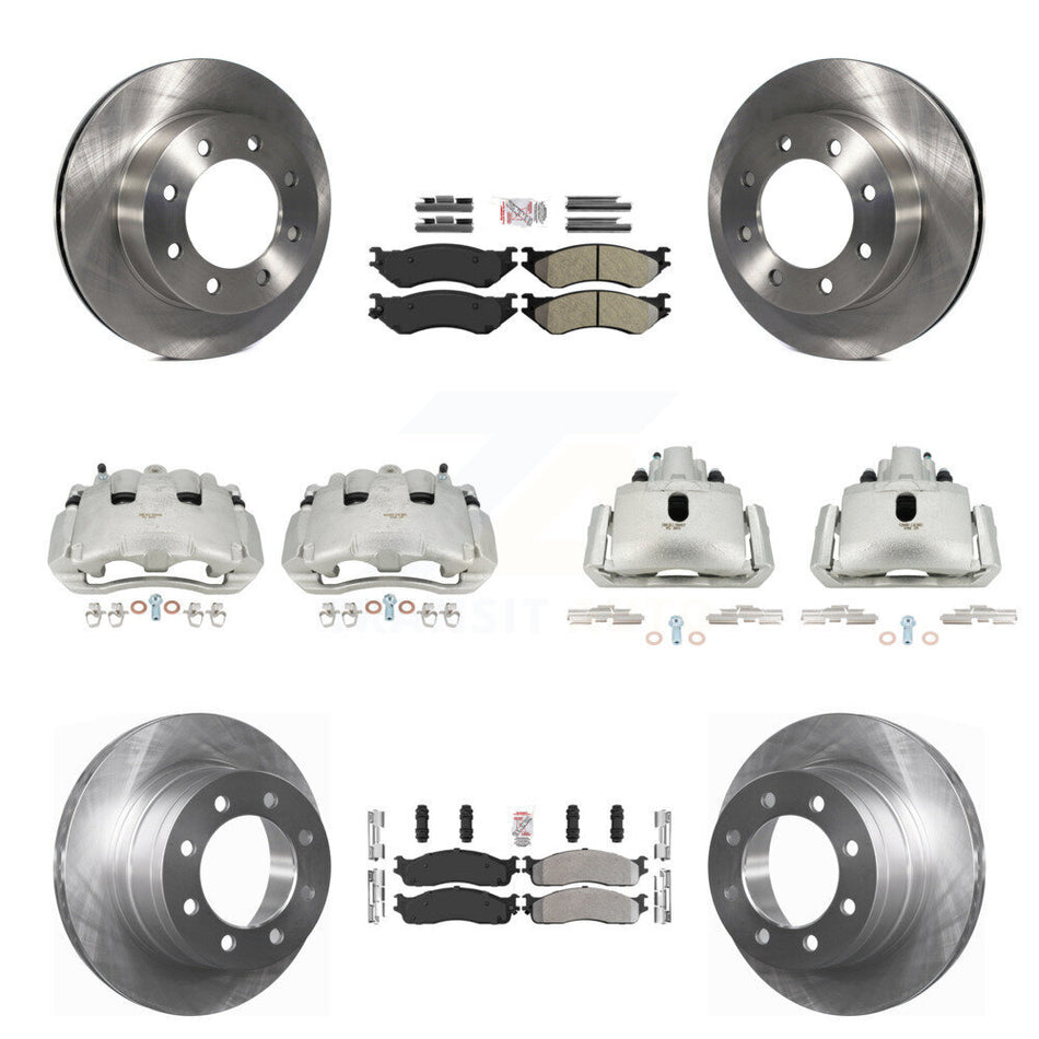 Front Rear Disc Brake Caliper Rotors And Semi-Metallic Pad Kit (10Pc) For Dodge Ram 1500 KC8-102929N