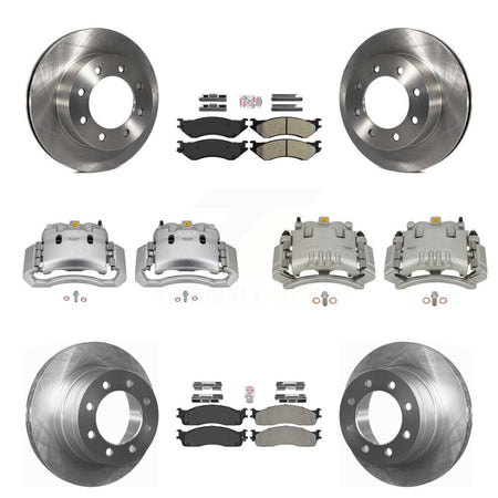 Front Rear Brake Caliper Rotor Semi-Metallic Pad Kit (10Pc) For Dodge Ram 3500 2500 1500 KC8-102932N