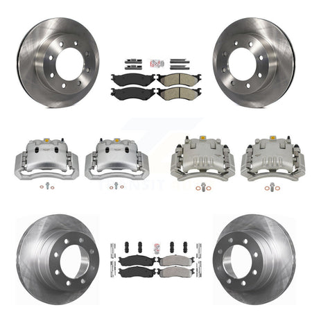 Front Rear Brake Caliper Rotor Semi-Metallic Pad Kit (10Pc) For Dodge Ram 3500 2500 1500 KC8-102933N