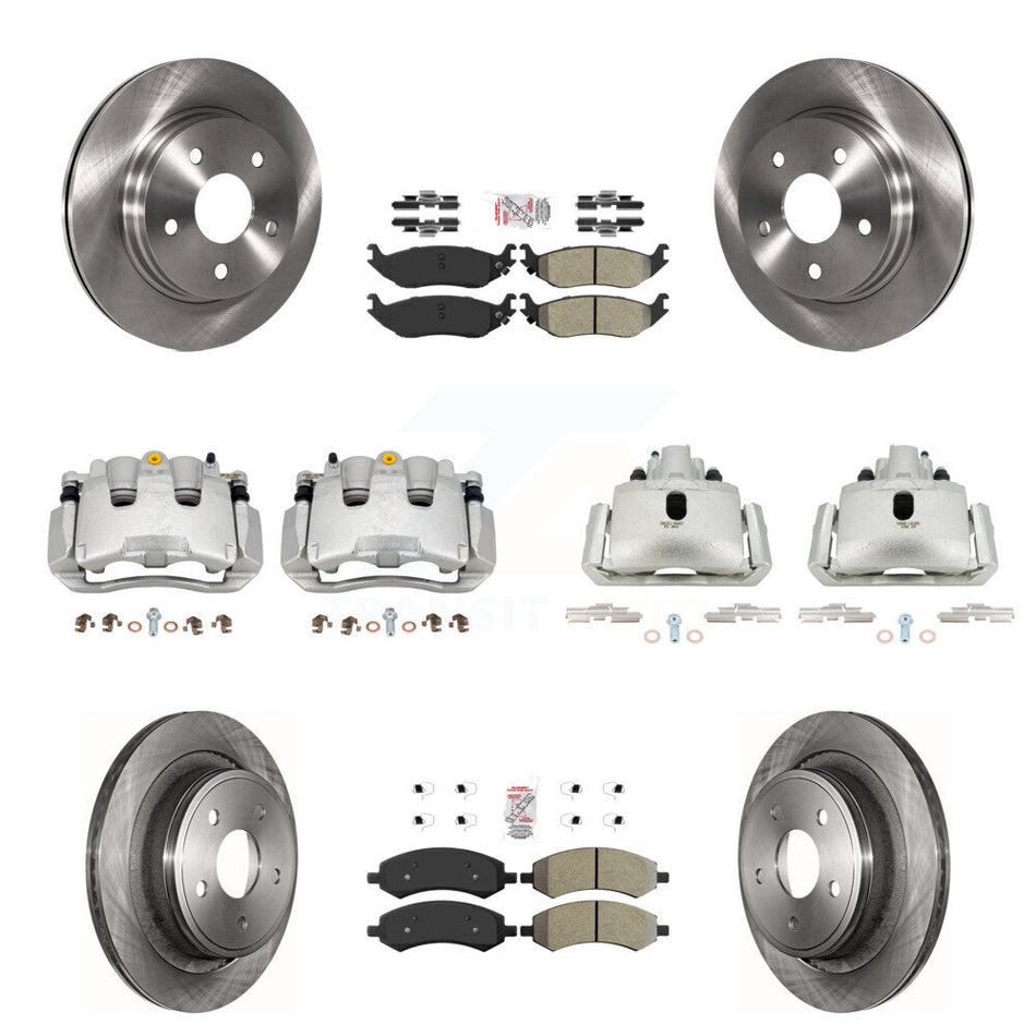 Front Rear Brake Caliper Rotor And Semi-Metallic Pad Kit (10Pc) For Chrysler Aspen Dodge KC8-102939N