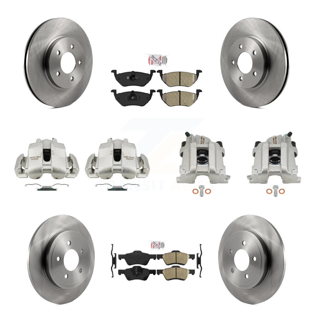 Front Rear Disc Brake Caliper Rotors And Ameribrakes Pads Kit (10Pc) For Mercury Mariner KC8-102972N