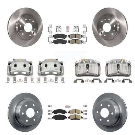 Front Rear Disc Brake Caliper Rotors And Ceramic Pads Kit (10Pc) For KC8-102976N