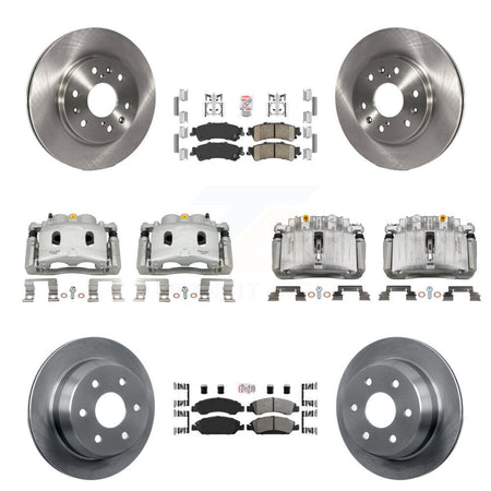 Front Rear Disc Brake Caliper Rotors And Ameribrakes Pads Kit (10Pc) For KC8-102977N
