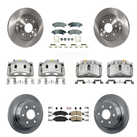 Front Rear Disc Brake Caliper Rotors And Ameribrakes Pads Kit (10Pc) For KC8-102978N