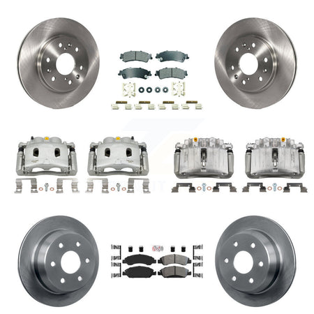 Front Rear Disc Brake Caliper Rotors And Semi-Metallic Pads Kit (10Pc) For KC8-102980N