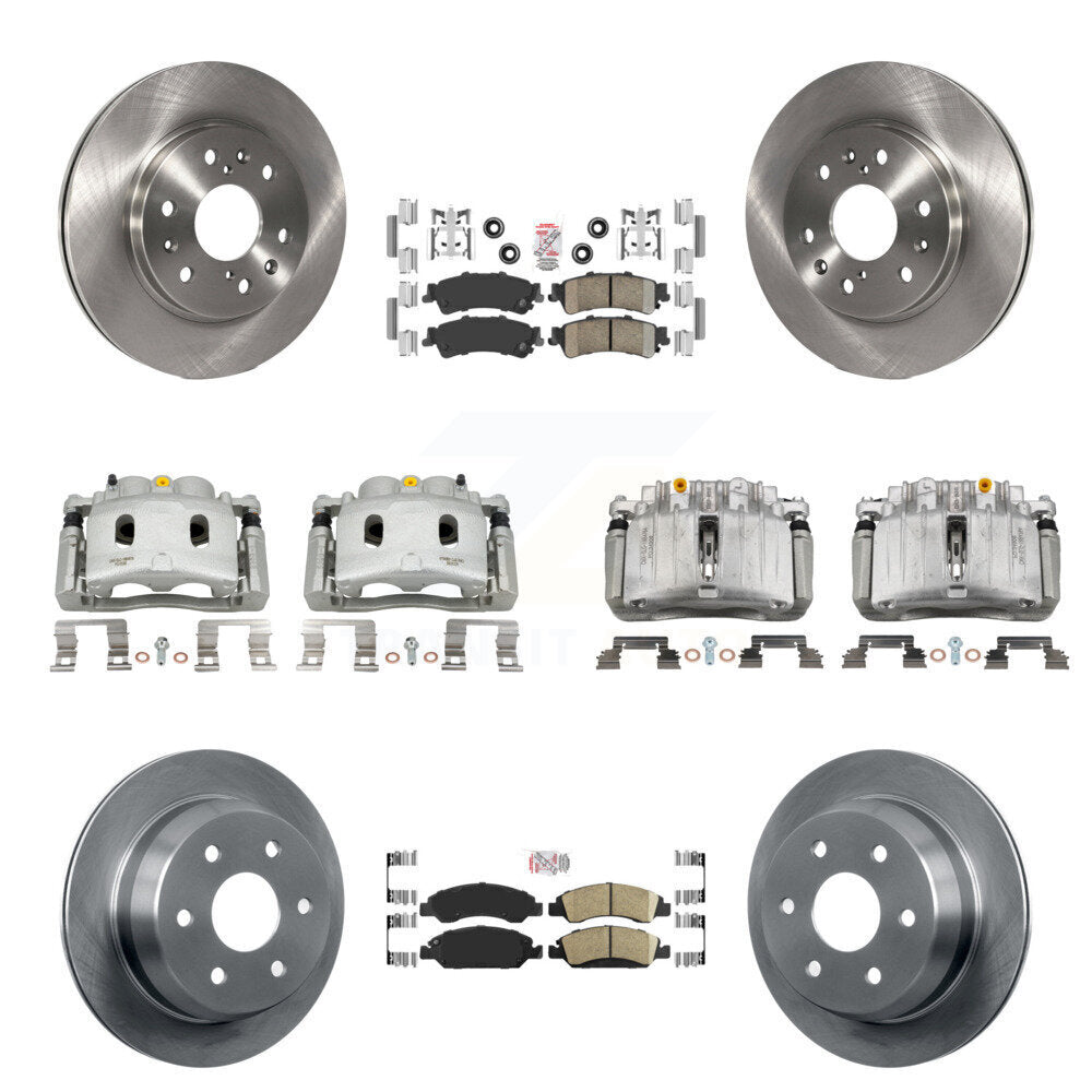 Front Rear Disc Brake Caliper Rotors And Ceramic Pads Kit (10Pc) For KC8-102982N