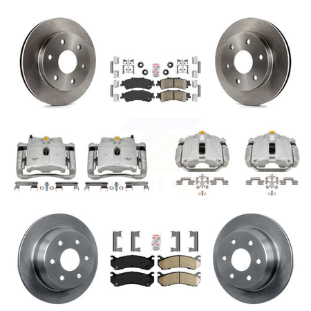 Front Rear Brake Caliper Rotor & Ceramic Pad Kit (10Pc) For Chevrolet GMC Silverado 1500 KC8-102988N