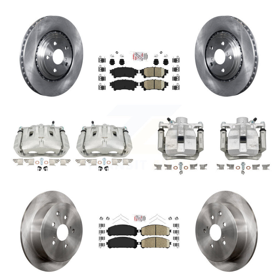 Front Rear Disc Brake Caliper Rotor Ceramic Pad Kit (10Pc) For Toyota Sienna Lexus RX350 KC8-103007N