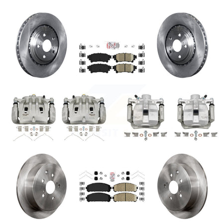 Front Rear Disc Brake Caliper Rotors And Ceramic Pads Kit (10Pc) For Lexus RX350 RX450h KC8-103012N
