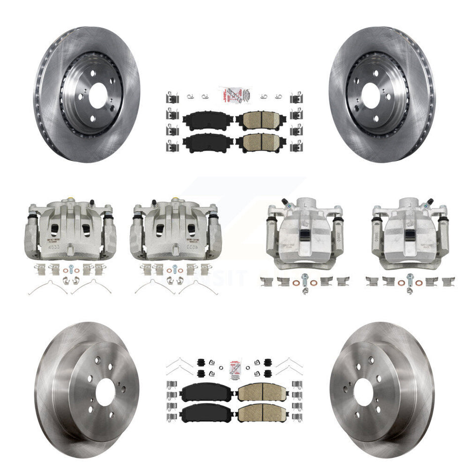 Front Rear Disc Brake Caliper Rotors And Ceramic Pads Kit (10Pc) For Lexus RX350 RX450h KC8-103012N