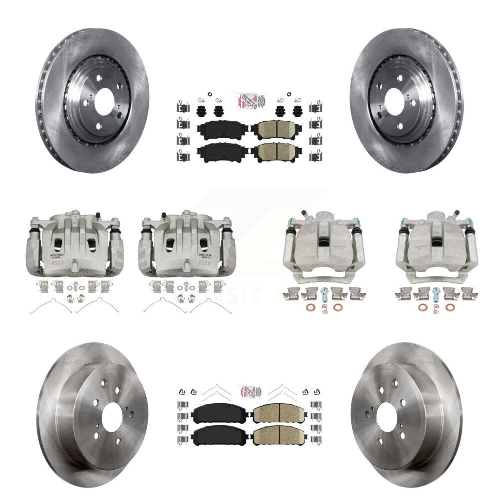 Front Rear Disc Brake Caliper Rotors And Ceramic Pads Kit (10Pc) For Lexus RX350 RX450h KC8-103015N