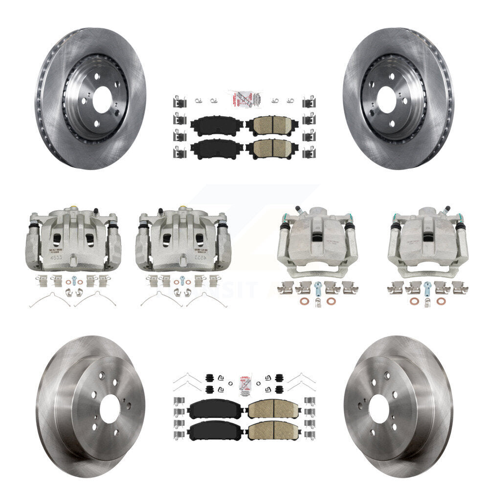 Front Rear Disc Brake Caliper Rotors And Ceramic Pads Kit (10Pc) For Lexus RX350 RX450h KC8-103016N
