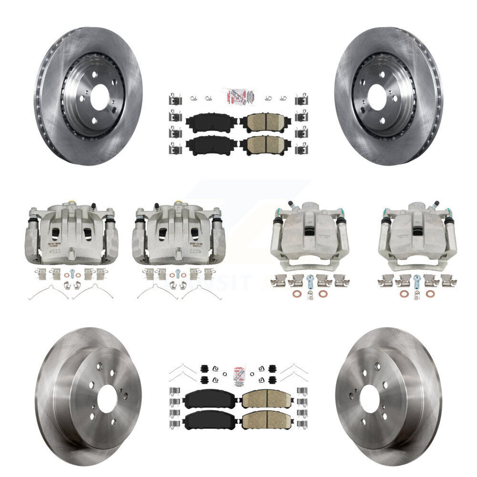 Front Rear Disc Brake Caliper Rotors And Ceramic Pads Kit (10Pc) For Lexus RX350 RX450h KC8-103016N